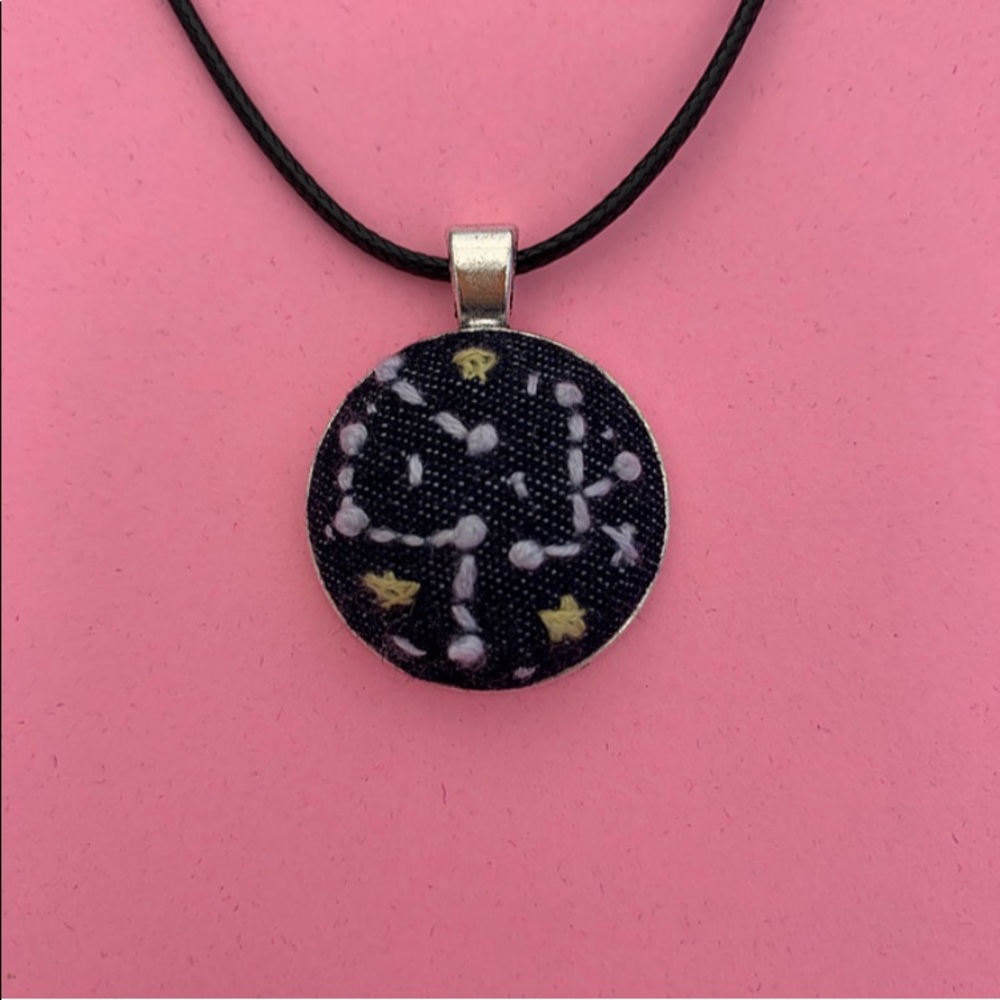 Embroidered Constellation Necklace